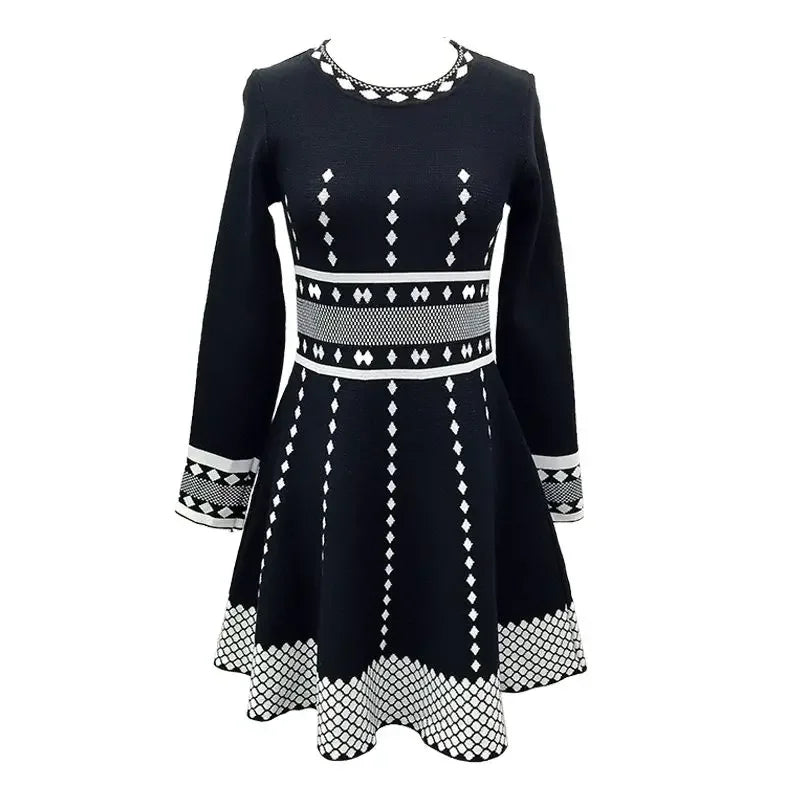 Vestido de manga larga para mujer a la moda, vestidos midi para mujer, elegante y bonito, casual, juvenil, verano 2025, otoño, invierno, ropa de lujo