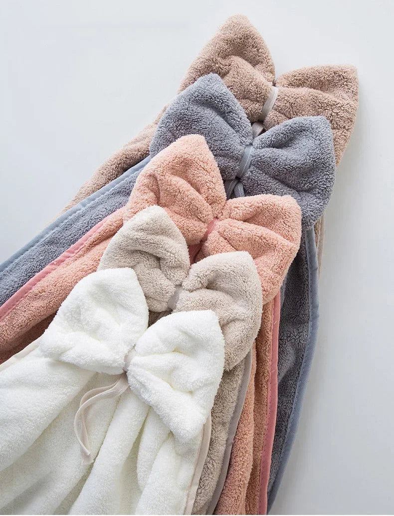 Toallas de mano con lazo para cocina, baño, de terciopelo coral, microfibra, suaves, de secado rápido, absorbentes, paños de limpieza, toalla de rizo para sauna en casa