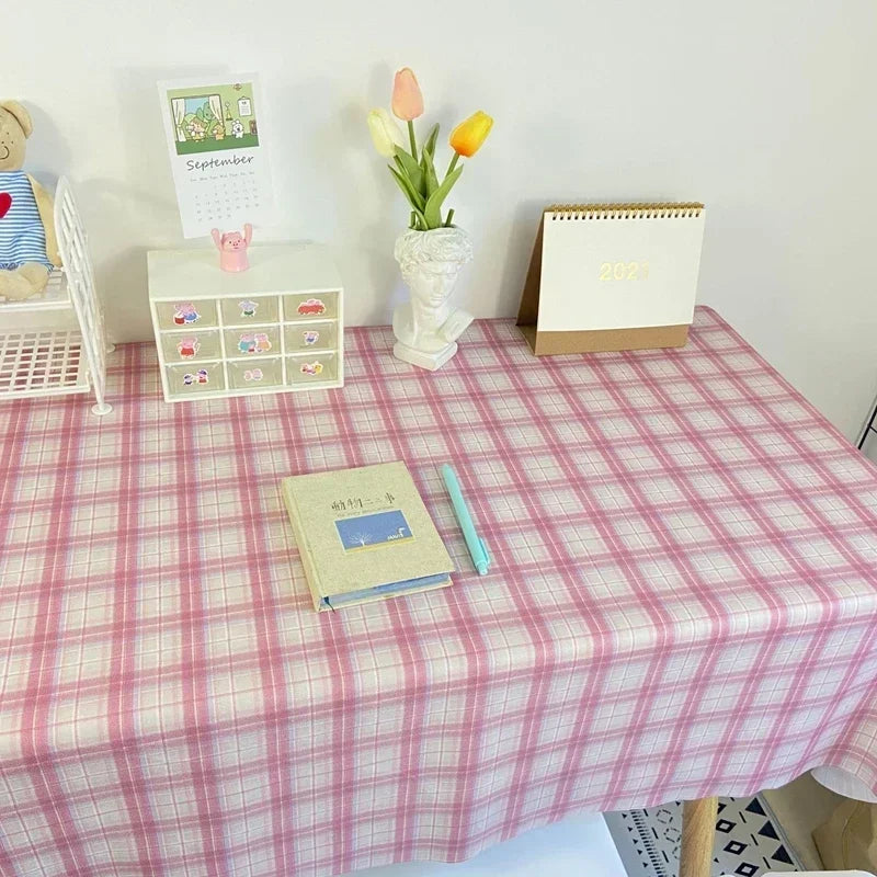 Mantel de tela escocesa, tapete de escritorio, mantel a prueba de polvo para mesa de comedor, protector de muebles, tapete de picnic, tapete para tocador