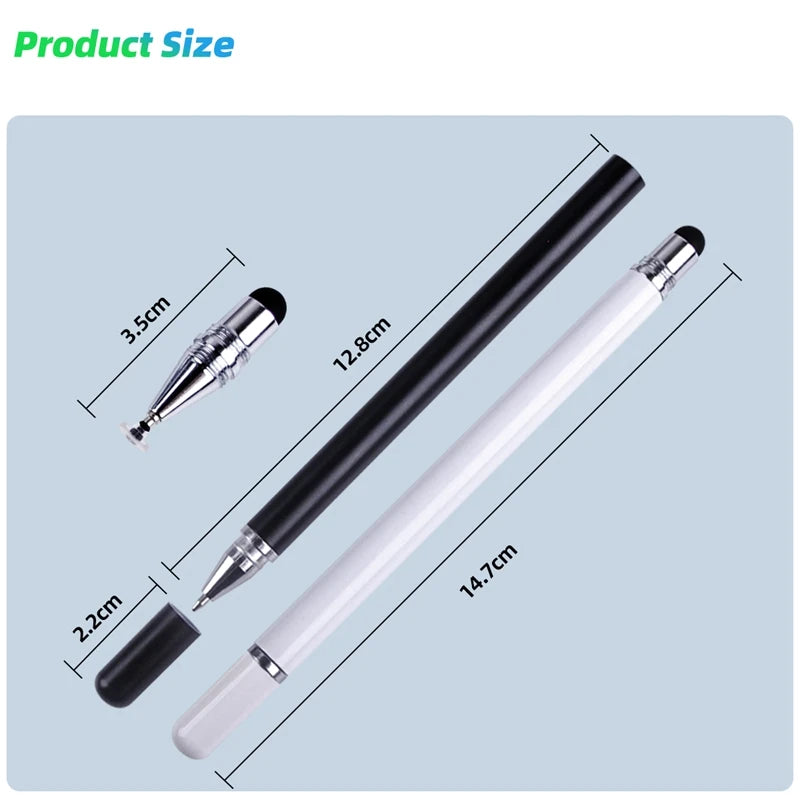 Lápiz óptico dos en uno con lápiz táctil para accesorios de celular, lápiz táctil electrostático para iPad, lápiz óptico para pantalla táctil de teléfono