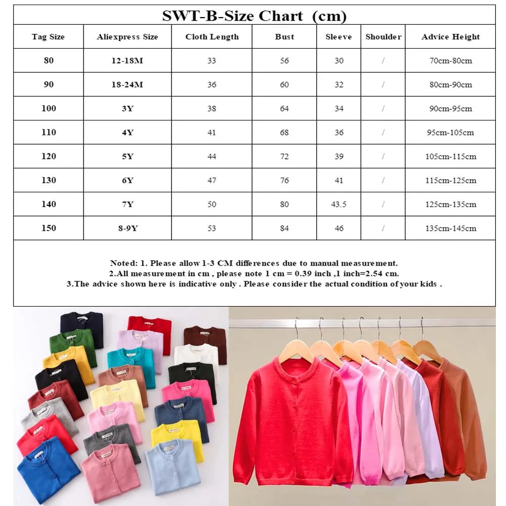 Cárdigans infantiles para niñas de 70-150 cm, suéter blanco y negro para bebés, chaquetas de punto para niños, ropa de primavera y otoño de algodón
