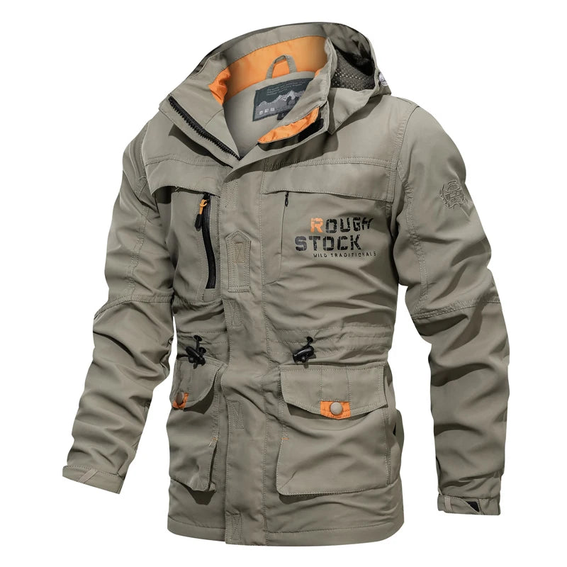 Chaqueta de exterior para hombre, primavera, otoño, nueva, con capucha, informal, cortavientos, para hombre, abrigo, para acampada, chaqueta intercambiable para hombre
