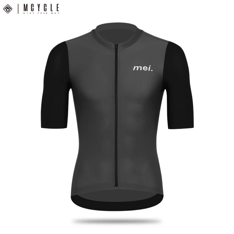 Mcycle Maillot de Ciclismo de Verano para Hombre, Camiseta de Bicicleta de Montaña Transpirable, Tops de Ciclismo de Manga Corta, Ropa de Ciclismo MTB
