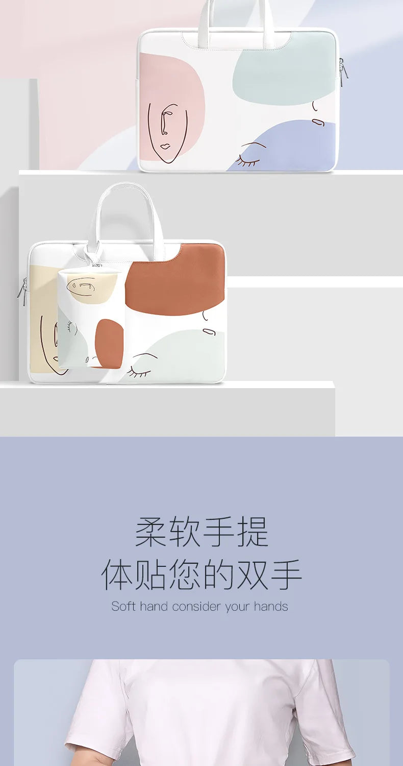 Laptop bag is suitable for laptop air12-16 inch hand bag damska bolsos de hombro Simple design fashion handbags luxury designer