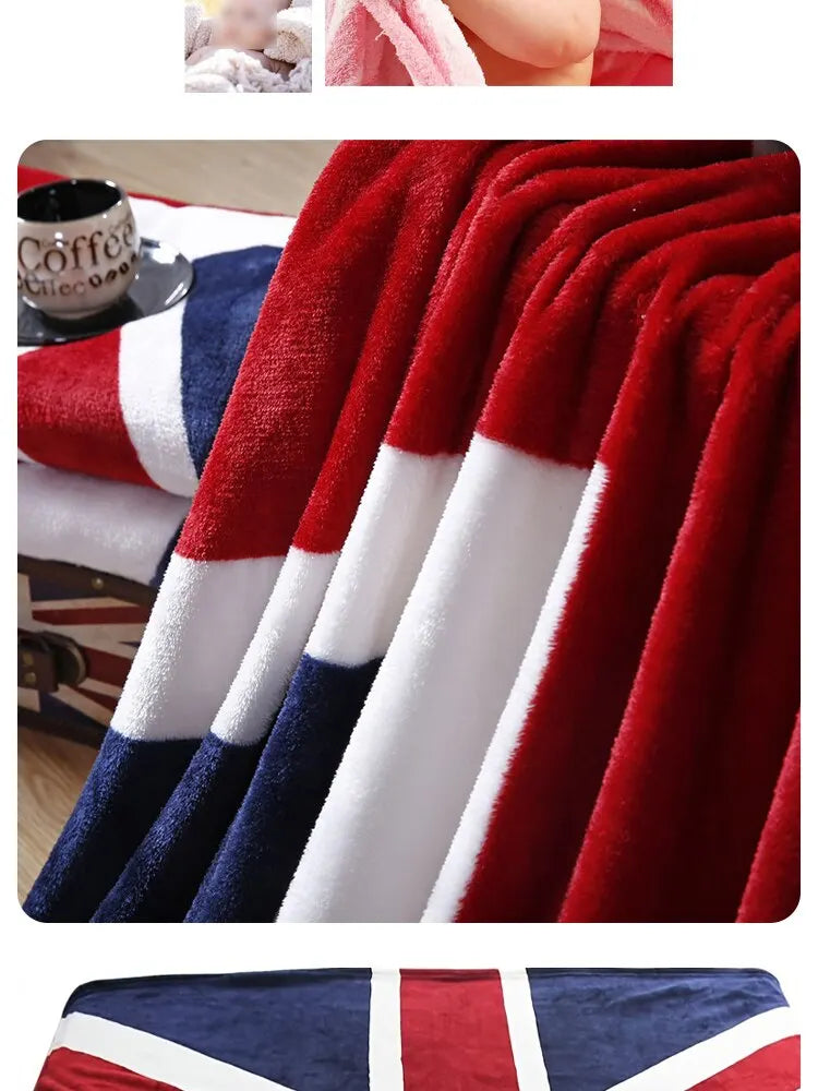 Bed Blankets-Warm and Plush Throw for Sofas, Sofas, Cars, and Travel-Machine-washed English Style Blankets