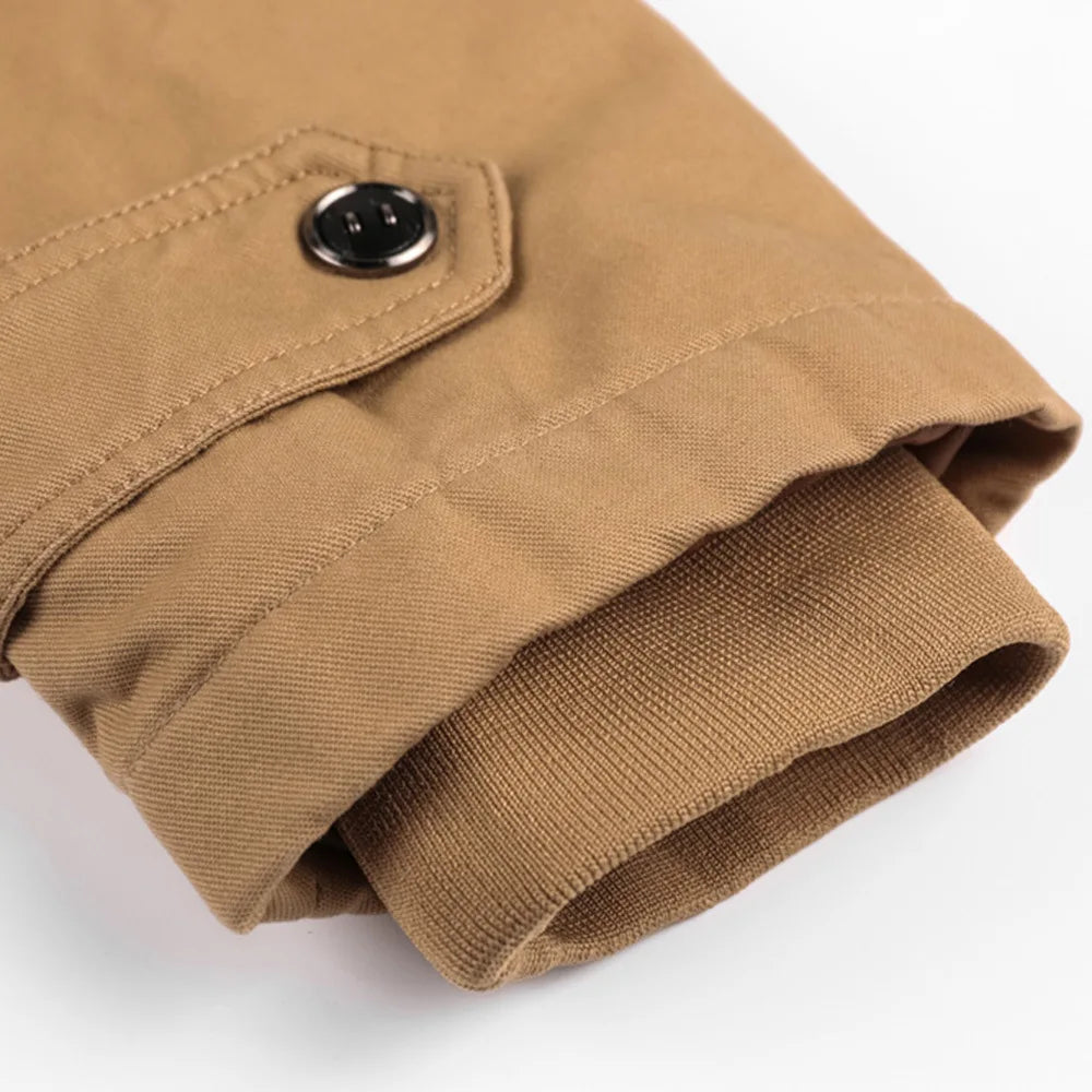 Herrearbeidsklær, tykk, kuldebestandig høst- og vinterjakke, varm, løs og glidelåscardigan for menn, herrejakke Jacket Jacket