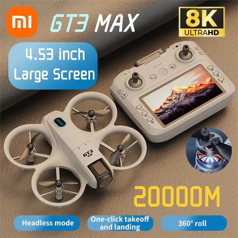 Drone Xiaomi GT3 Max : photographie aérienne 8K HD, grand écran, positionnement par flux optique, moteur sans balais, évitement intelligent des obstacles