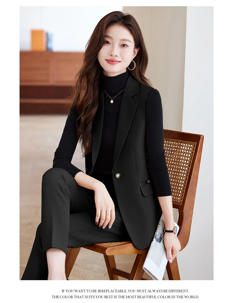 Women Pants Sets Off Shoulder Sleeveless Vest Top Female Pencil Pants Women 2 Piece Set Outfit Elegant Women's Pants Suit