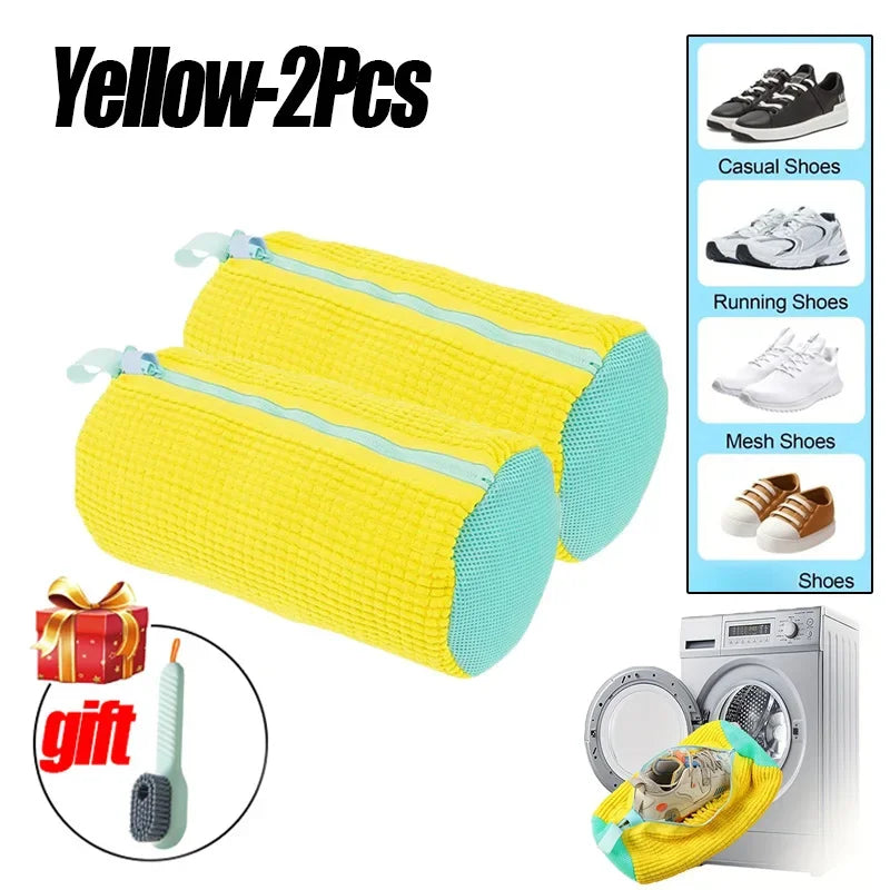 Bolsas de lavandería Bolsa para lavar zapatos a máquina - con cremallera Bolsa de lavandería con abundante pelusa en el interior, perfecta para zapatillas deportivas y calzado informal