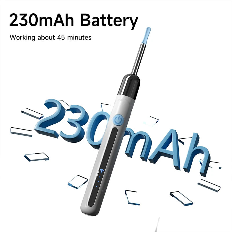 Cámara de limpieza visual de oídos WIFI, removedor de cerumen digital con 6 LED, resistente al agua, 4.2MM HD1080P, estuche con cucharas para oídos