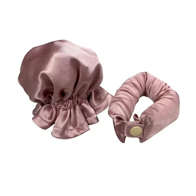Diadema rizadora sin calor, rulos de pelo suaves sin calor con gorro, rizos de seda, rulo perezoso para dormir, herramientas de peinado.