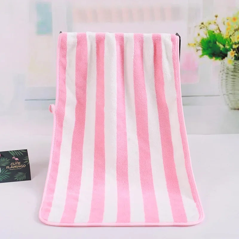 Serviette de bain pour adultes, grande serviette de plage, absorbante, séchage rapide, enveloppement corporel, serviettes de douche pour le visage et les cheveux, 2 pièces 70 x 140 cm 35 x 75 cm