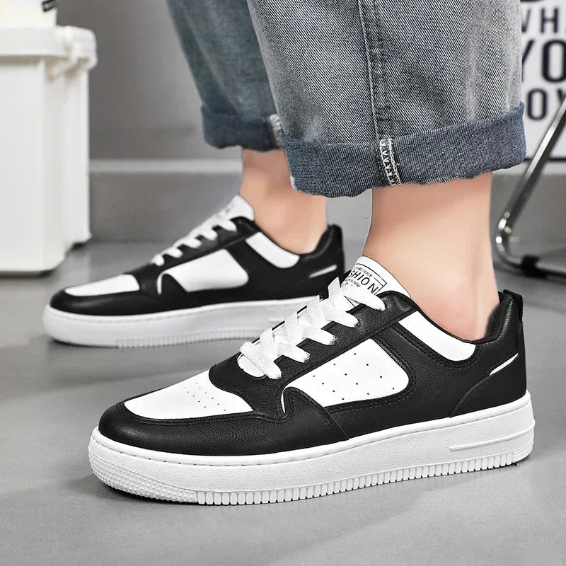 Zapatos de hombre de cuero PU Zapatillas de moda para mujer Zapatos casuales de suela blanda cómodos para hombre