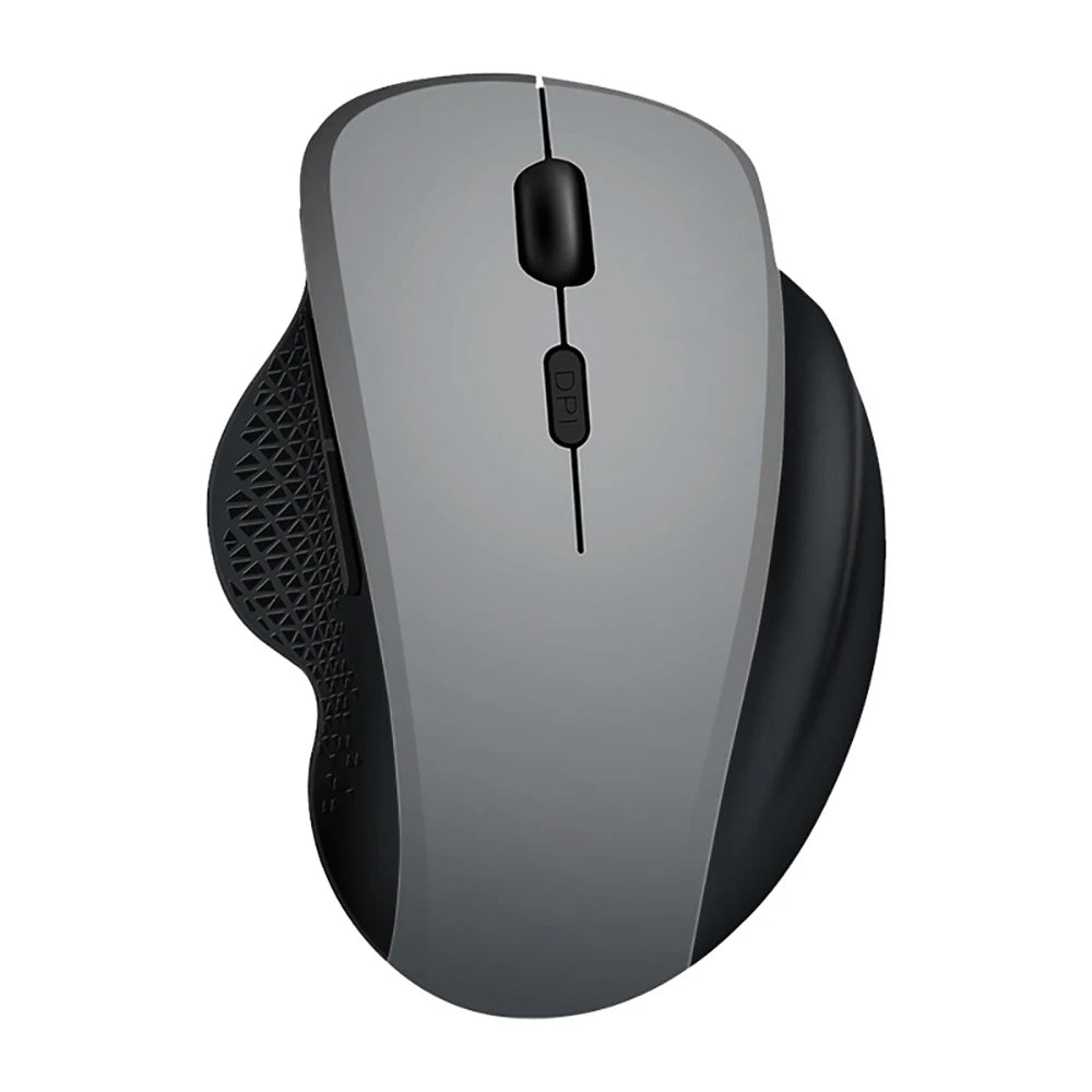 Ratón inalámbrico ergonómico para ordenador, ratón óptico para PC con receptor USB, 6 botones, ratones inalámbricos de 2,4 GHz, 1600 DPI para portátil