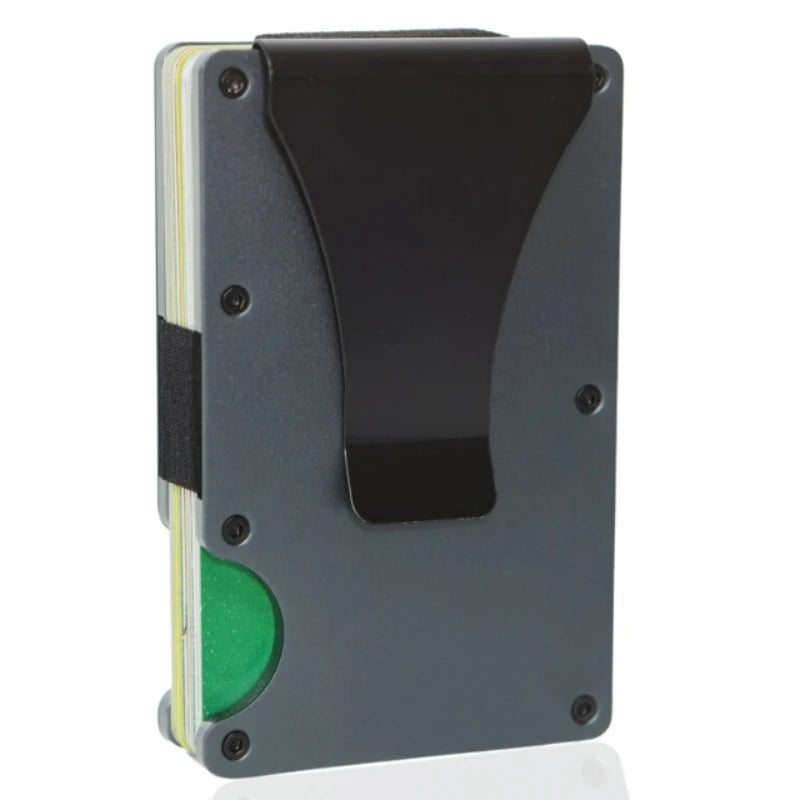 Cartera Delgada Para Hombre - Cartera Minimalista para Hombre con Bloqueo RFID para Bolsillo Delantero - Cartera Metálica con Clip para Billetes para Hombre