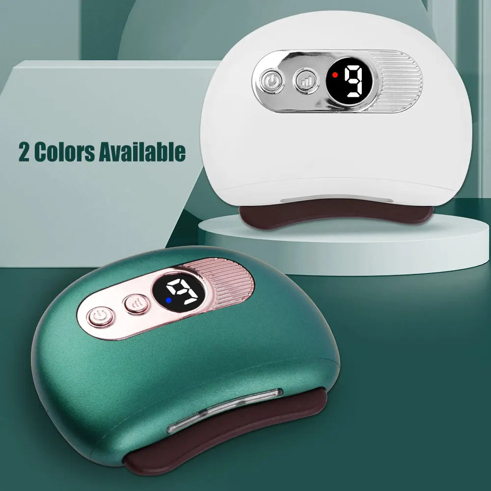 Masajeador Guasha Eléctrico Corporal Raspado Calentamiento Vibración Músculo Guasha Facial Cuello Ojos Cuchillo de Masaje Piedra Gua Sha Raspador Gouache