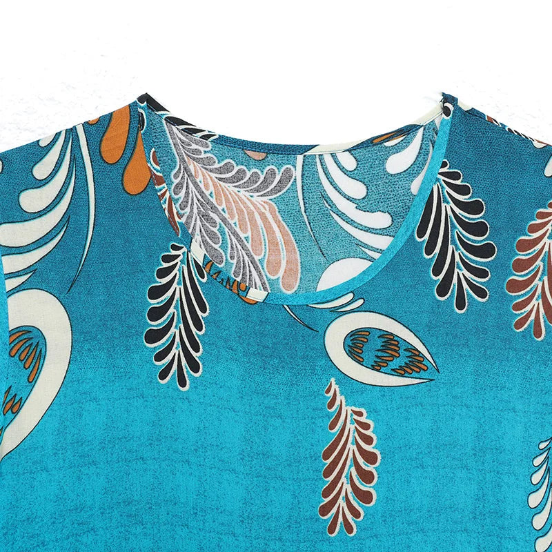 Robe d'été à manches courtes pour femmes, nouvelle mode, imprimé, en coton, grande taille, vêtements pour femmes