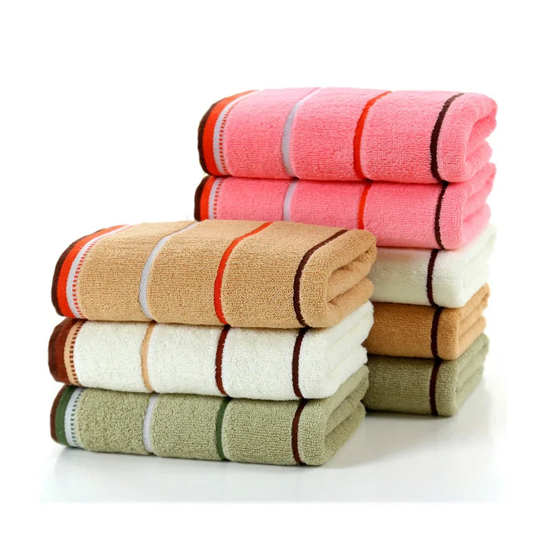 Toallas de mano y cara de algodón 100% de alta calidad para adultos, toalla de mano a cuadros para el hogar, cuidado facial, baño, deportes, toalla de algodón 34x74cm