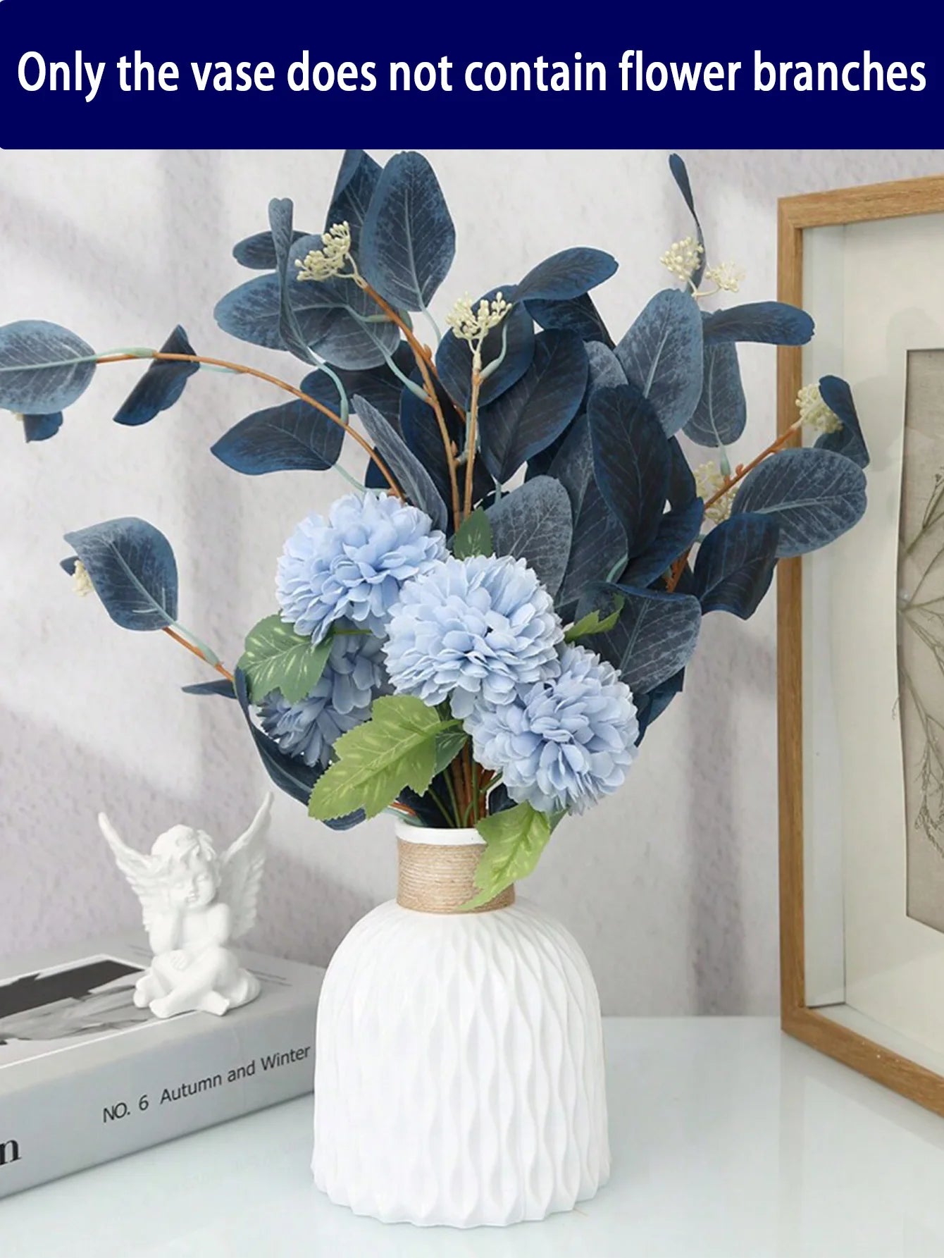 Vase décoratif de table en plastique 1/2, vase moderne de célébrité Internet, décoration de salle à manger et de salon, non hydroponique