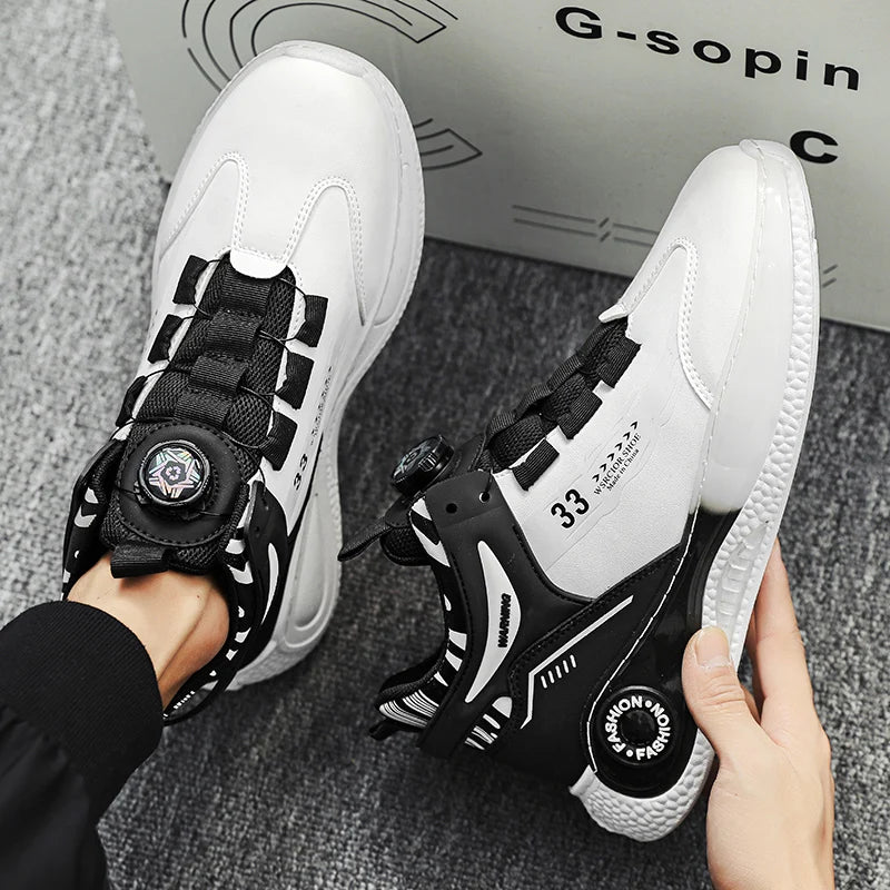 Zapatillas de Hombre con Hebilla Giratoria Cómodas Antideslizantes con Cordones Duraderas para Actividades al Aire Libre de Hombre
