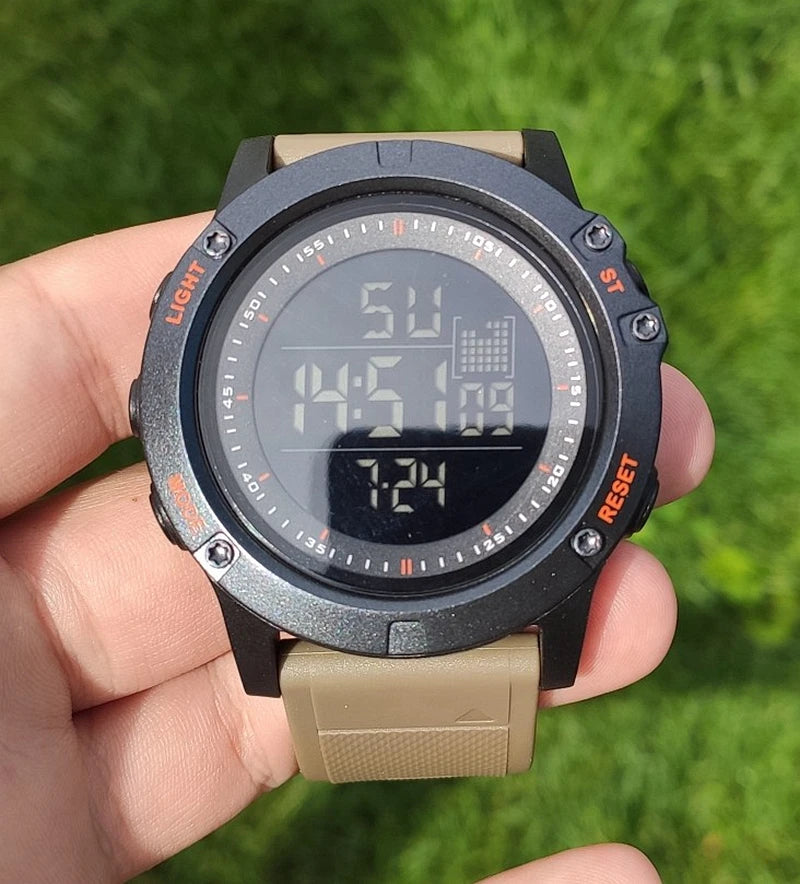 Relojes de hombre Reloj digital impermeable deportivo para hombre Esfera LED grande Moda Caqui Reloj de pulsera militar Reloj Masculino