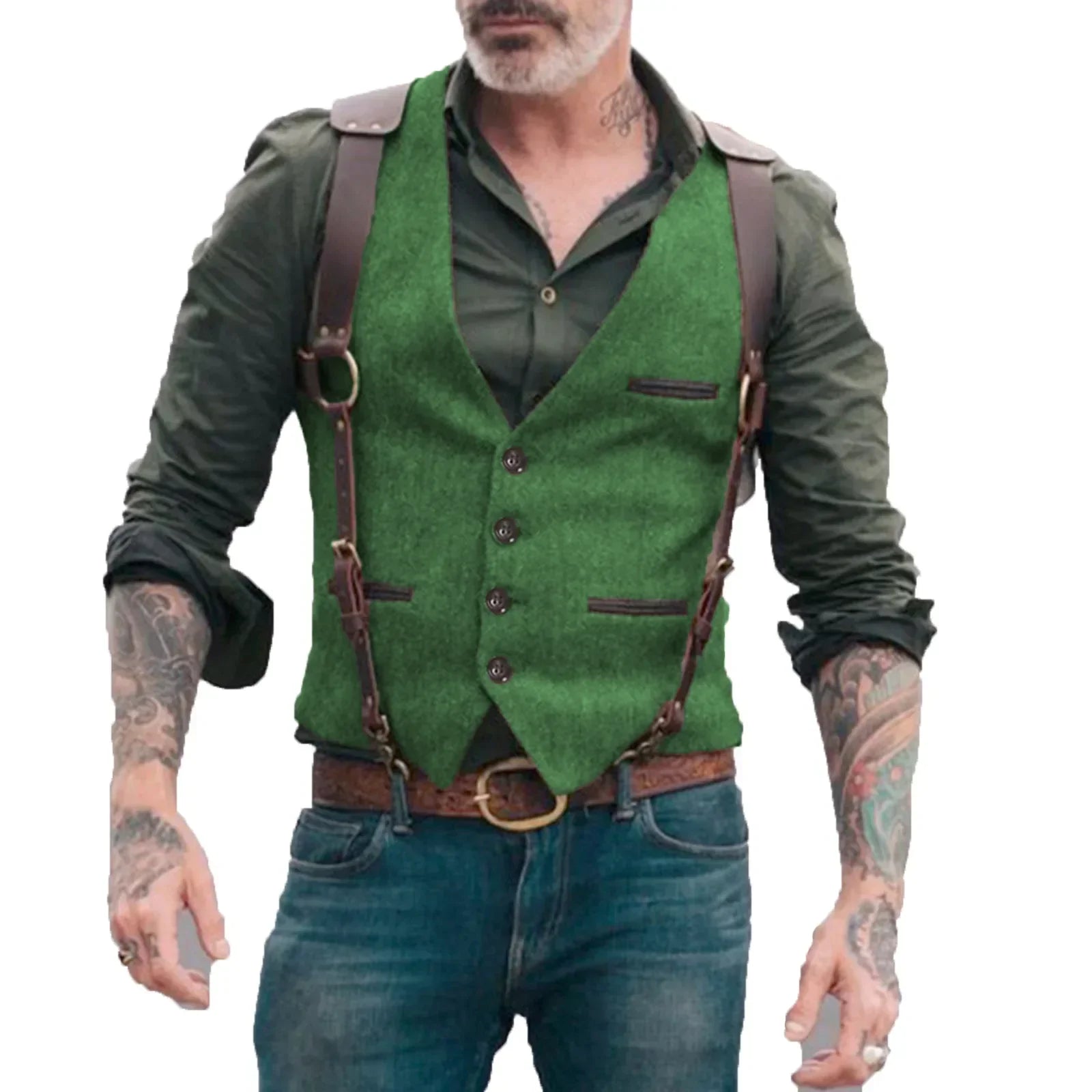 Nuevos chalecos de traje de negocios para hombre, lisos, con cuello en V, formales, con múltiples bolsillos, chaleco informal ajustado sin mangas para bodas de padrinos de boda.