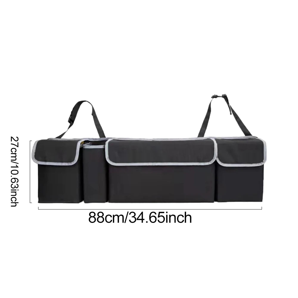 Organizador universal de maletero de coche, red de almacenamiento ajustable para el asiento trasero, organizadores colgantes de alta capacidad para Jeeps, SUV y furgonetas.
