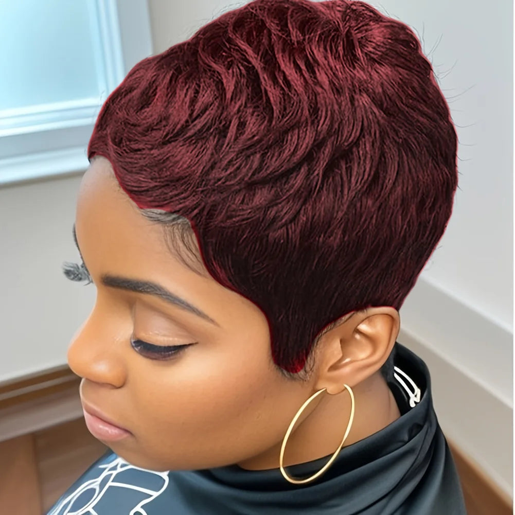 Short Pixie Human Hair Wig