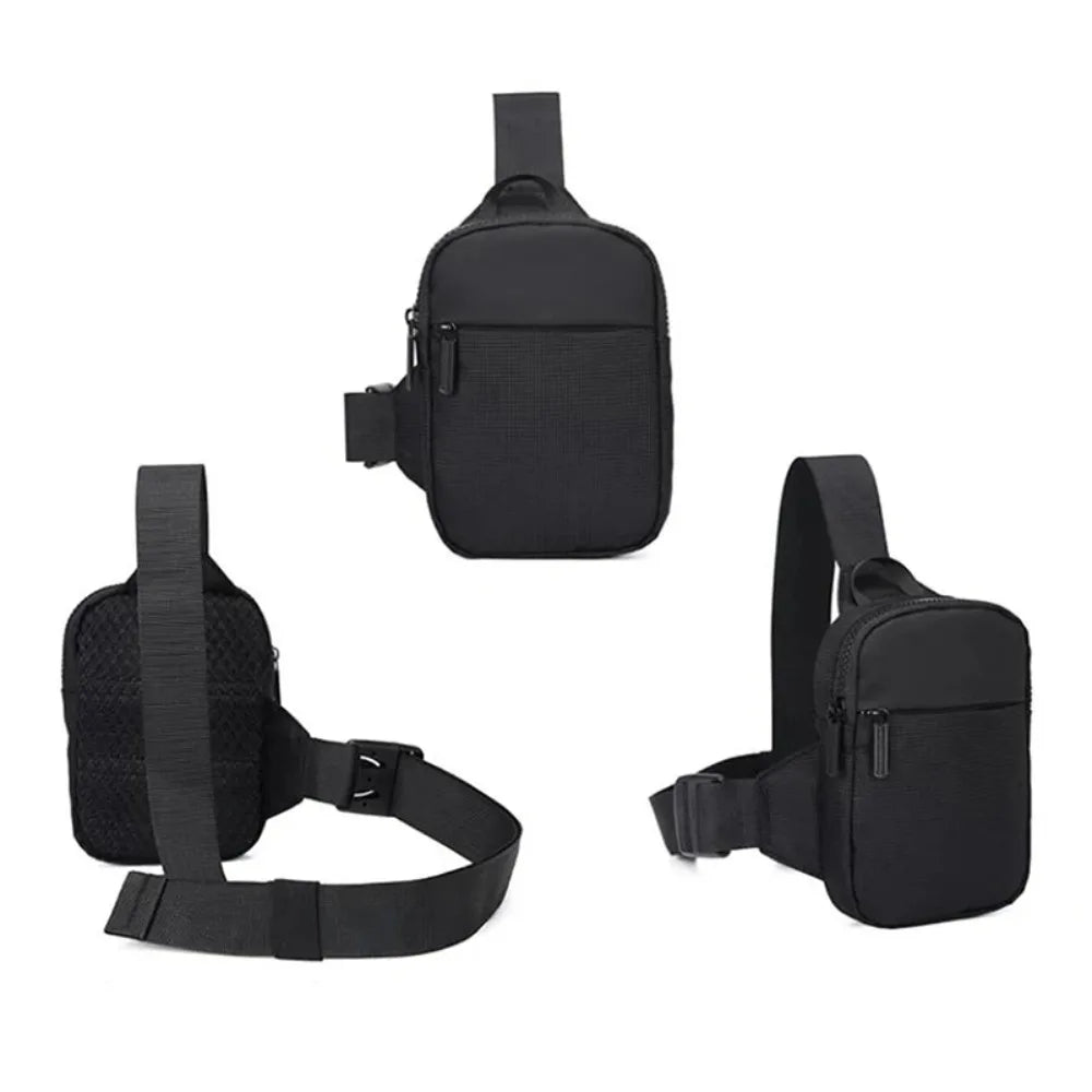 Minibandolera para hombre y mujer, casual, de nailon, impermeable, para exteriores, correr, ciclismo, viajes, para teléfono