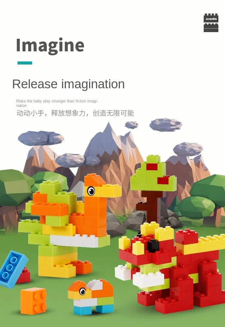 1000 Piezas de bloques de construcción creativos a granel Urban Classic Set, bloques de construcción ensamblados, regalo de cumpleaños, juguetes educativos para niños.