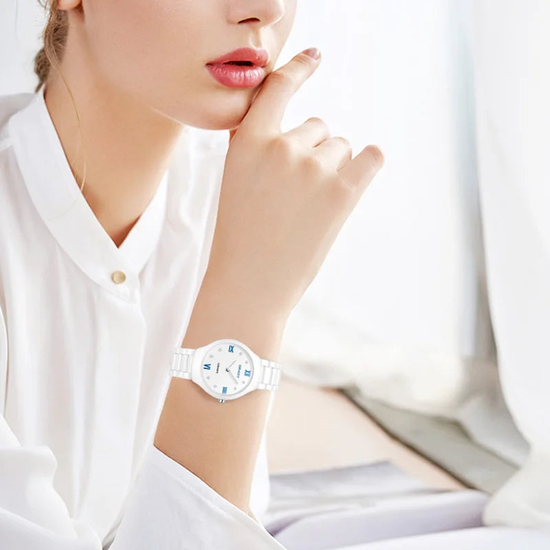 Women’s Luxury Ceramic Quartz Watch – Elegant, Modern & Perfect for Gifting