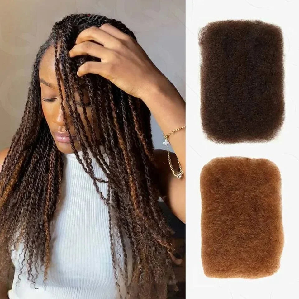 Rimelig afro kinky bulk menneskehår for dreadlocks, kinky hår av høy kvalitet for loc-reparasjon, vrifletting, bulkhår for extensions