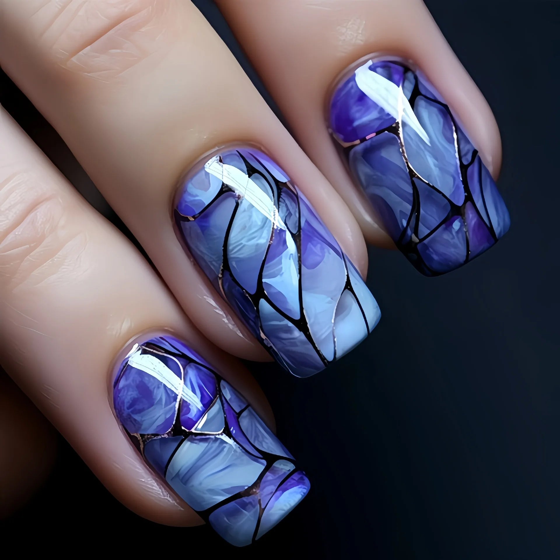 Green Ombre Square Press-On Nails (24PCS)