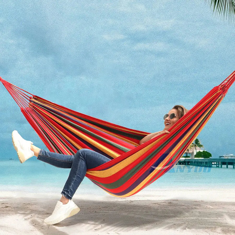 Hamaca para turistas Equipo de camping Hamacas Muebles de jardín Patio Hamacas colgantes para adultos Tienda de campaña Supervivencia al aire libre