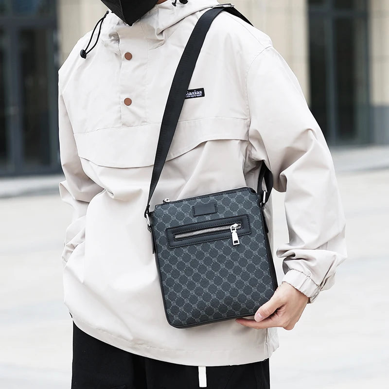 Sac bandoulière de marque de luxe pour hommes, nouveau sac messager décontracté pour homme, sac tendance pour homme, sac en cuir de créateur, sac à bandoulière