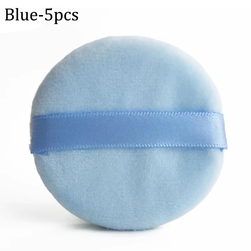 Esponja de Maquillaje de Terciopelo Suave 5/10Pcs Borla Cosmética para Polvo Suelto Esponja de Maquillaje Facial de Doble Cara Corrector Herramientas de Maquillaje Húmedo y Seco