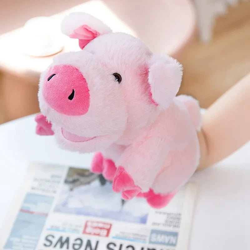 Peluches Animaux Jouets Main Doigt Histoire Marionnette Kawaii Poupées Éducatifs Bébé Jouets Canard Agneau Vache Chien Cheval Enfants Cadeau