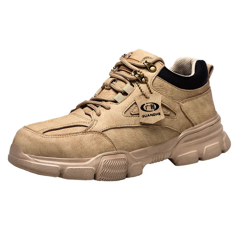 Zapatillas de trabajo con puntera de acero para hombre, zapatos de seguridad a prueba de perforaciones, botas de trabajo, calzado de seguridad indestructible de moda