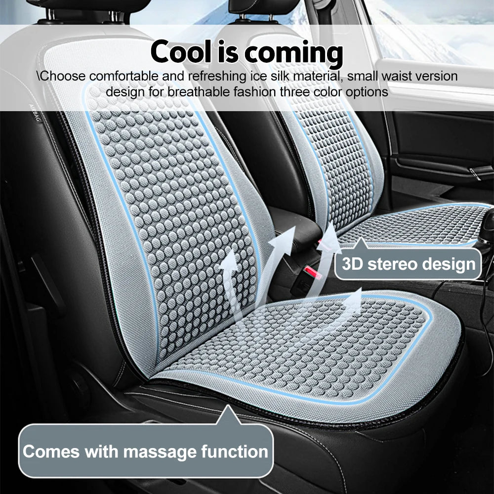 Cojín de coche TIMOTRAS, cojín refrescante de verano, funda de asiento de seda helada, cojín refrescante universal de temporada para coche