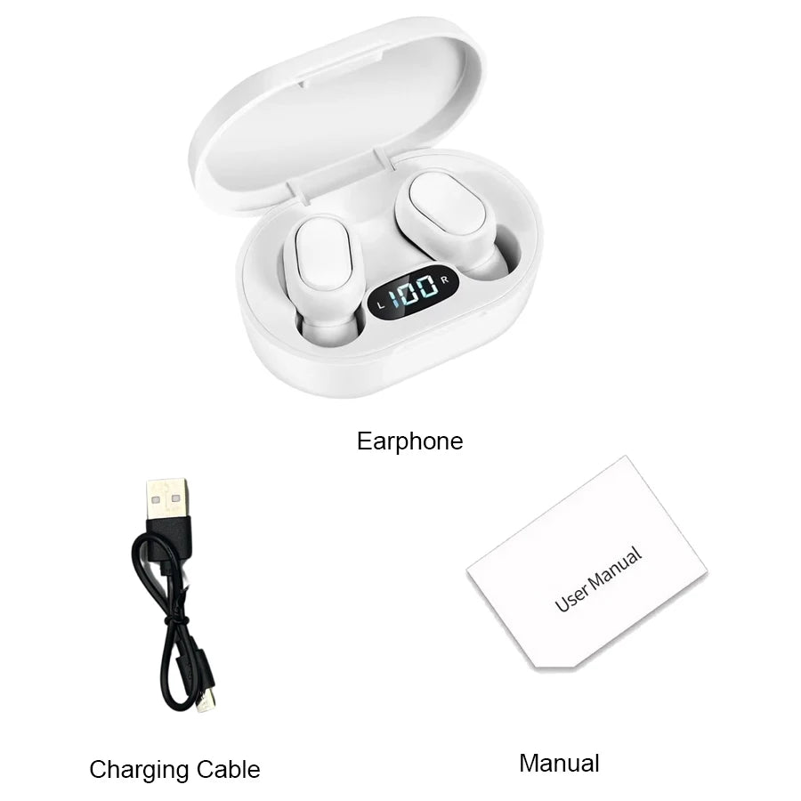Auriculares inalámbricos E7S TWS Auriculares Bluetooth Sonido HIFI sin pérdidas Auriculares deportivos impermeables para todos los smartphones