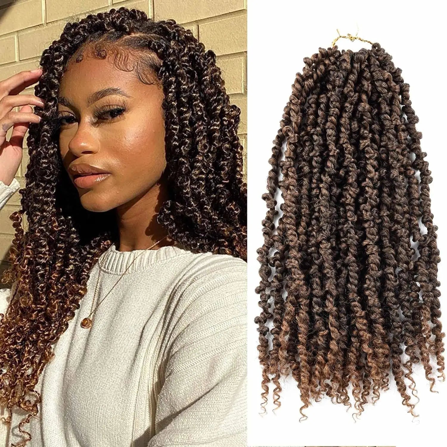 18 Inch Pre-twisted Passion Twist Crochet Hair for Black Women Crochet Braids 1 Pcs/Lot Pre-looped Synthetic Hair Extensions