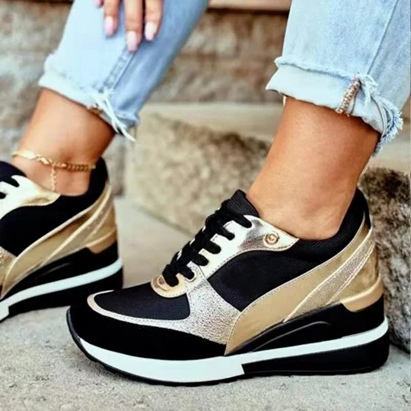 Black & Gold Casual Shoes