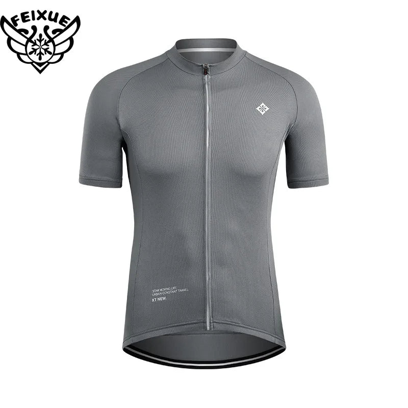 Maillot de Ciclismo para Hombre Transpirable Ropa de Bicicleta Sólido con Bolsillos Camiseta Superior de Ciclismo para Hombres Ropa de Ciclismo de Montaña