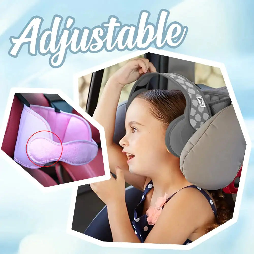 Soporte de cabeza para niños para reposacabezas de coche, posicionadores de sueño para cuello, almohada ajustable para asiento de coche para bebés y niños, almohadas suaves fijas para dormir