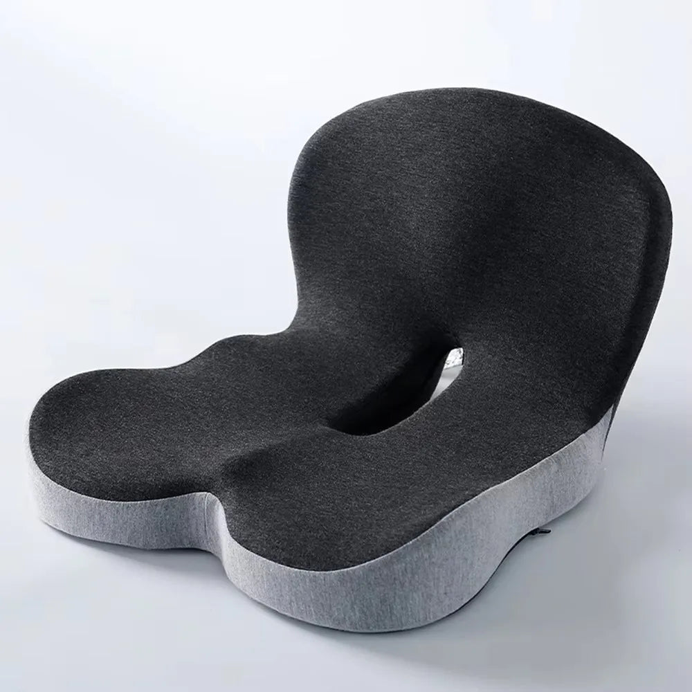 Cojín de respaldo de espuma viscoelástica cómodo, transpirable, antideslizante, cojín de silla de diseño de una pieza, protección de cintura, cojín de asiento de camión