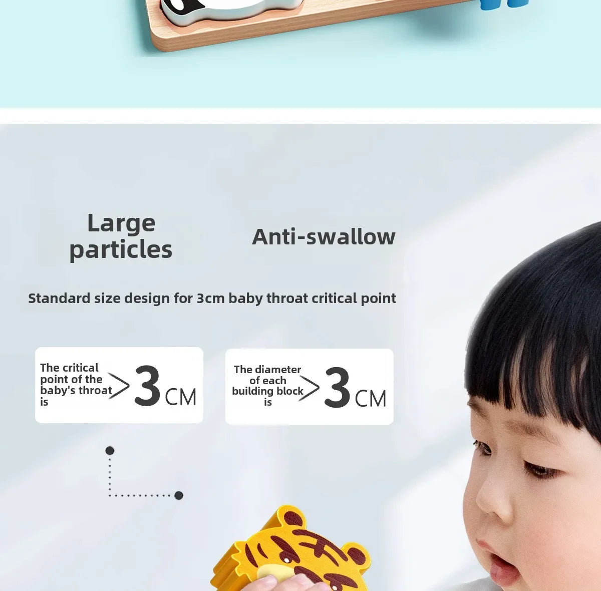 Montessori tegneserie 3D trepuslespill dyr trafikk puslespill leker for barn tidlig læring pedagogisk kognitiv spill barn gaver