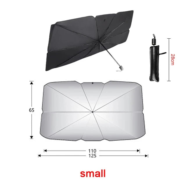 Paraguas parasol para coche Protector parasol para coche Sombrilla de verano Accesorios de protección interior para parabrisas para sombreado de automóviles