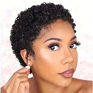 Afro Curly Pixie Wig (4")