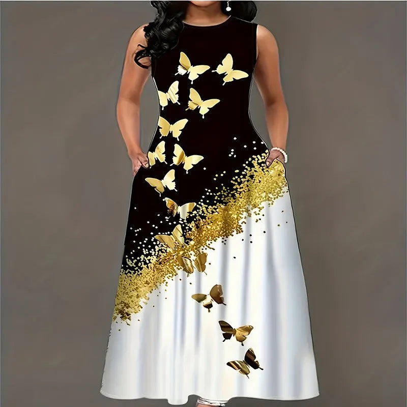 Plus-Size Printed Camisole Dress – Stylish, Comfortable & Perfect for Spring/Summer