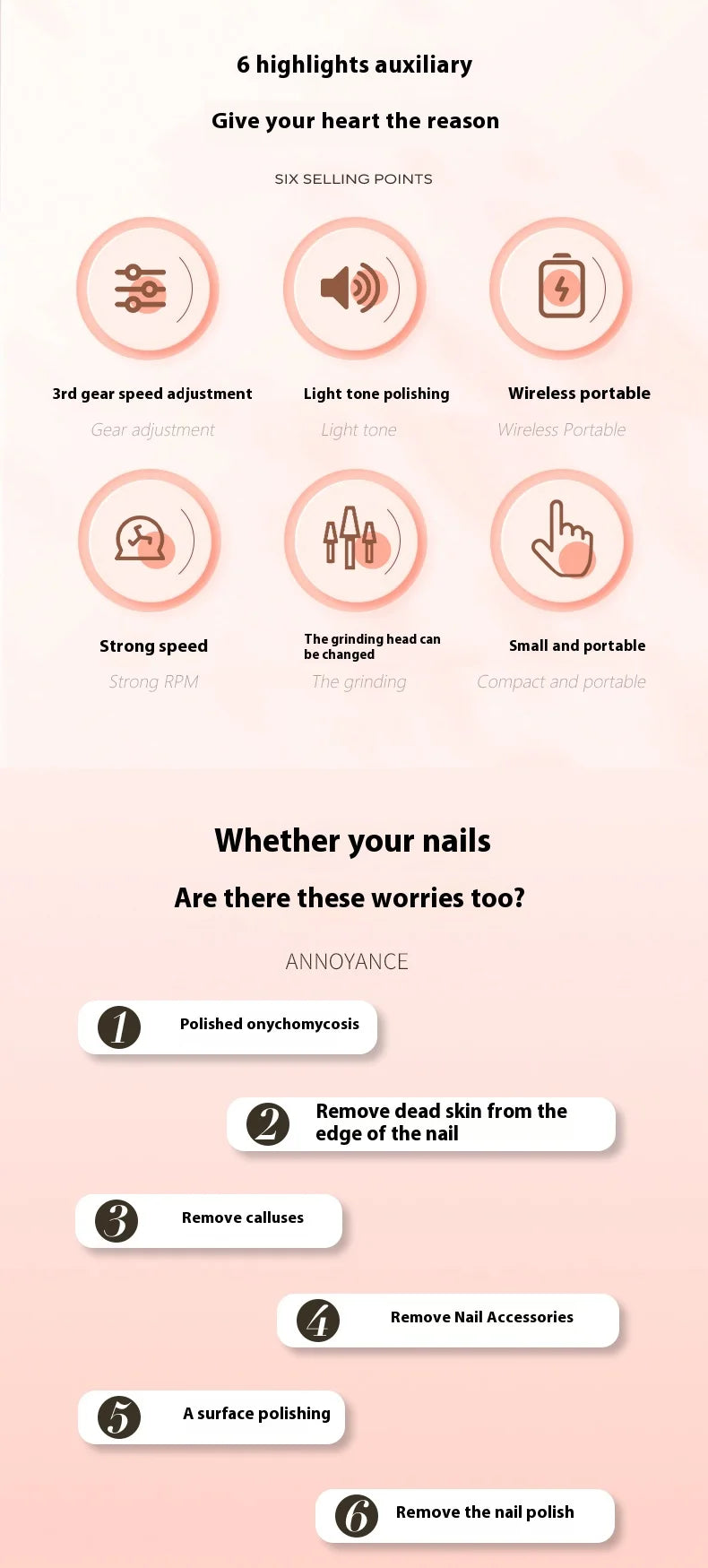 Nail art tools professional set electrical adjustment Rechargeable Electric Nail Grinder Nail Art Tools sets for Home Salon